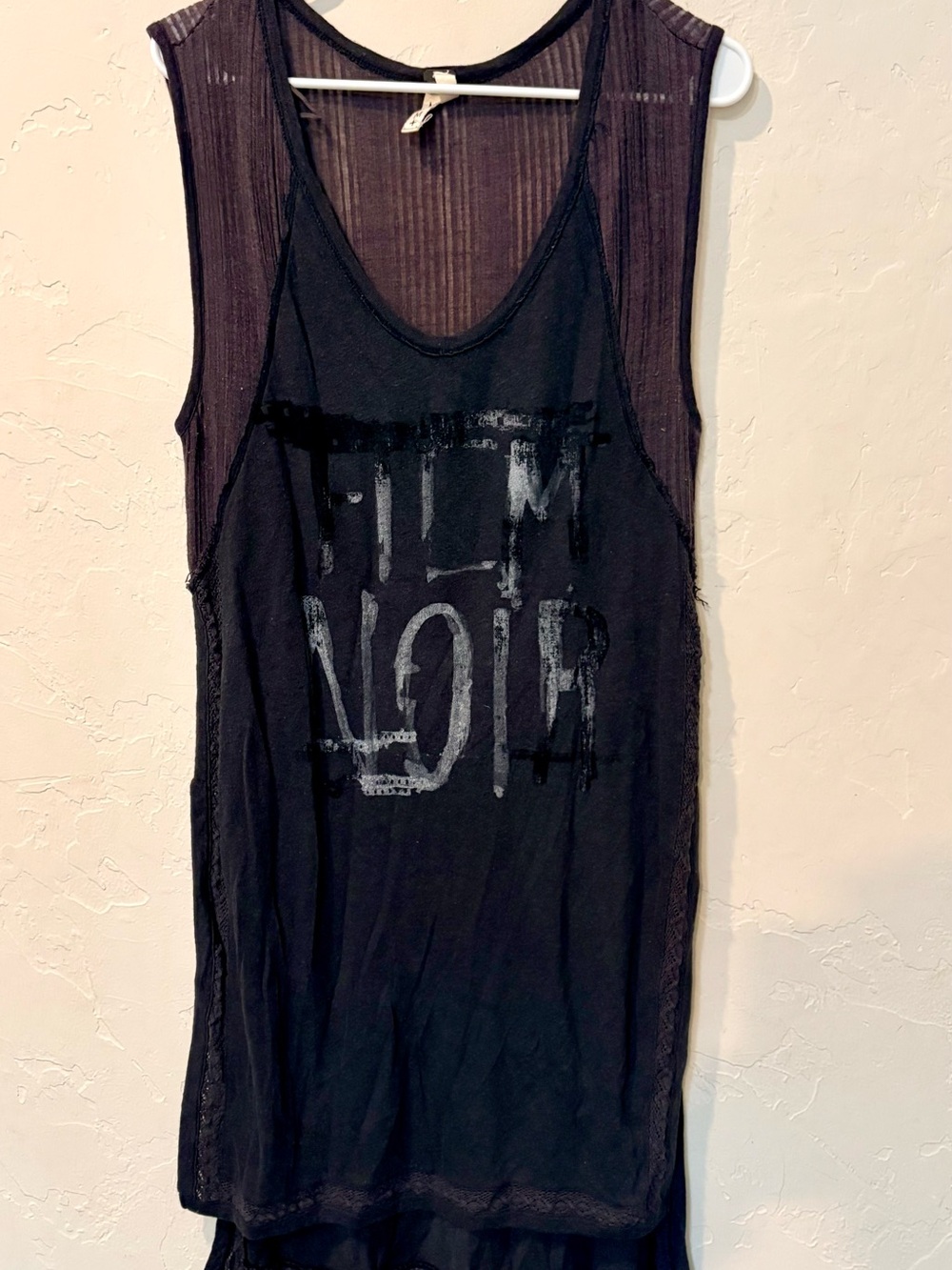We The Free Black Graphic Layered Tank dress